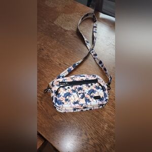 LUG EUC CAROUSEL BOTANICAL PALM TREE CROSSBODY ORGANIZER BELT BAG